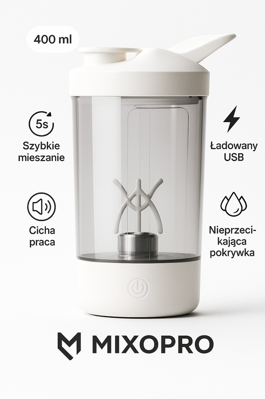 Elektryczny shaker MixoPro – gładki shake w 5 sekund